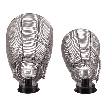 Lucerna Autronic umělý ratan, kónická, LED osvětl., šedá, cena za sadu 2 ks (PLA104) (6)