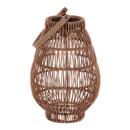 Lucerna Autronic umělý ratan, tvar hruška, LED osvětl., vel. M, světle hnědá (PLA103-M) (2)