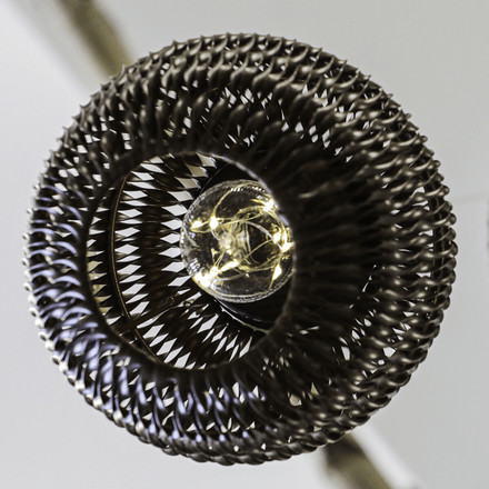 Lucerna Autronic umělý ratan, kulatá, LED osvětl., vel. M, tmavě hnědá (PLA101-M) (1)