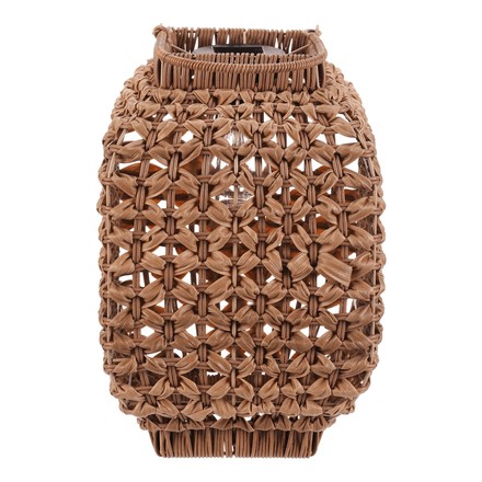 Lucerna Autronic umělý ratan, hranatá, LED osvětl., vel. L, světle hnědá (PLA100-L) (2)