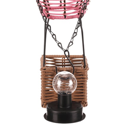 Lucerna Autronic umělý ratan a kov, balón, LED osvětl, vel. S, růžovo-hnědá (PLA113 PINK-S) (7)