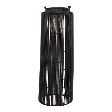 Lucerna Autronic umělý ratan, sloupcová, LED osvětl., vel. L, šedo-černá (PLA106-L) (3)