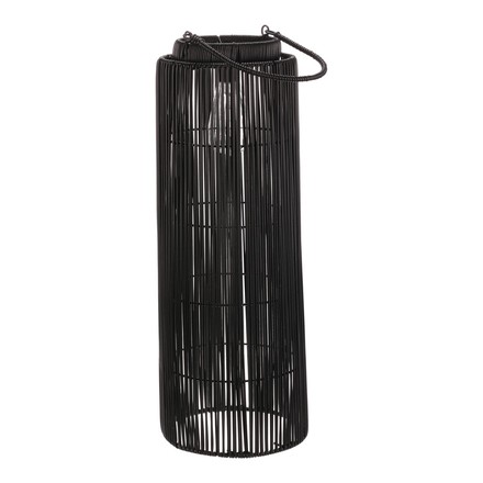 Lucerna Autronic umělý ratan, sloupcová, LED osvětl., vel. L, šedo-černá (PLA106-L) (5)