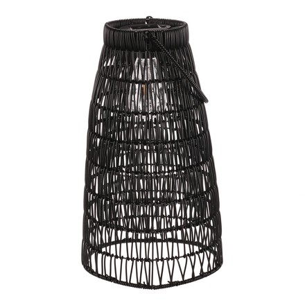 Lucerna Autronic umělý ratan, kónická, LED osvětl., černá, cena za sadu 2 ks (PLA102 BK) (5)