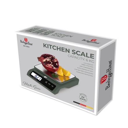 Kuchyňská váha Berlingerhaus BH-9919 digitální 6 kg Matte Green Collection (1)