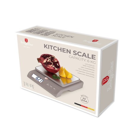 Kuchyňská váha Berlingerhaus BH-9916 digitální 6 kg Taupe Collection (1)