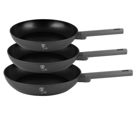 Sada pánví s titanovým povrchem Berlingerhaus BH-8138 3 ks Antracit Collection