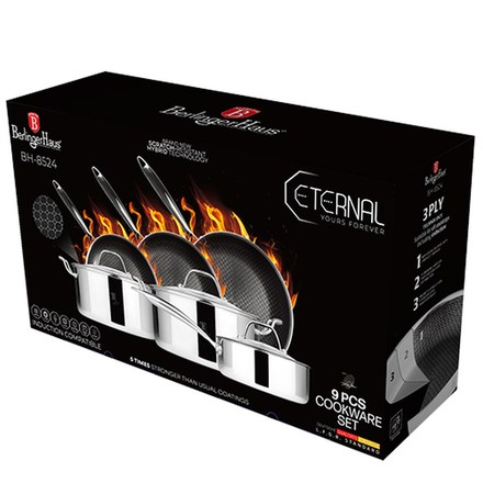 Sada nádobí s nepřilnavým povrchem Berlingerhaus BH-8524 9 ks Eternal Collection (1)
