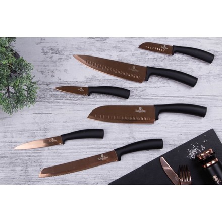 Sada nožů s nepřilnavým povrchem Berlingerhaus BH-2611 6 ks Rosegold Metallic Line (4)