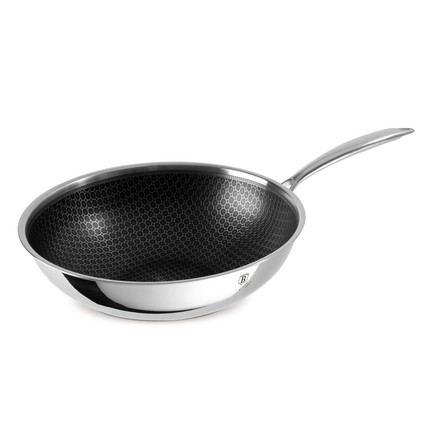 Pánev WOK Berlingerhaus BH-8521 nerez s nepřilnavým povrchem 30 cm Eternal Collection