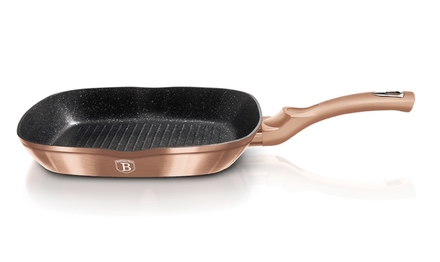 Pánev grilovací s mramorovým povrchem Berlingerhaus BH-1521 28 cm Rosegold Metallic Line