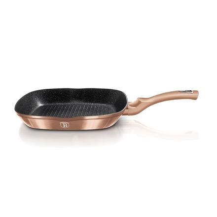 Pánev grilovací s mramorovým povrchem Berlingerhaus BH-1521 28 cm Rosegold Metallic Line