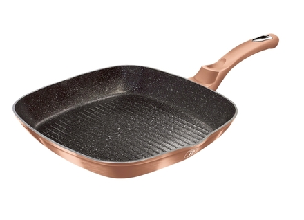 Pánev grilovací s mramorovým povrchem Berlingerhaus BH-1521 28 cm Rosegold Metallic Line (1)