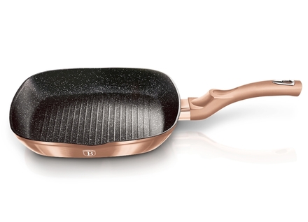 Pánev grilovací s mramorovým povrchem Berlingerhaus BH-1521 28 cm Rosegold Metallic Line (2)