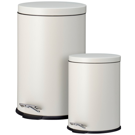 Odpadkový koš Excellent KO-C88000100 pedálový 2 ks 20 a 5 l krémová