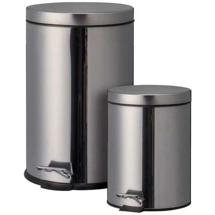Odpadkový koš Excellent KO-C88000090 pedálový 2 ks 20 a 5 l stříbrná