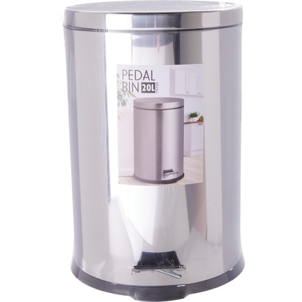 Odpadkový koš Excellent KO-C88000090 pedálový 2 ks 20 a 5 l stříbrná (4)