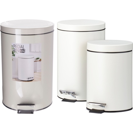 Odpadkový koš Excellent KO-C88000070 pedálový 12 a 3 l krémová (3)