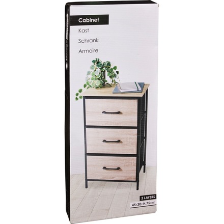 Regál kovový Excellent KO-BA3000020 se 3 zásuvkami 45 x 30 x 75 cm (3)