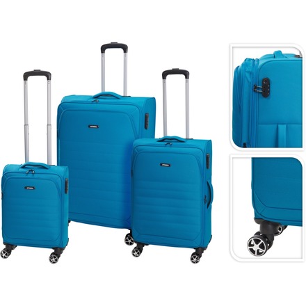 Sada cestovních kufrů Proworld KO-CW5000060 3 ks modrá (5)