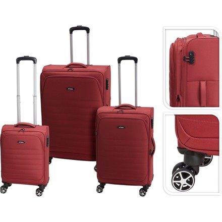 Sada cestovních kufrů Proworld KO-CW5000050 3 ks bordó (5)