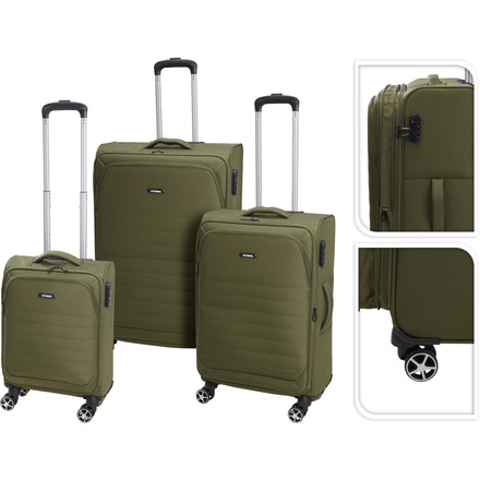 Sada cestovních kufrů Proworld KO-CW5000040 3 ks zelená (5)