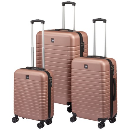 Sada cestovních kufrů Proworld KO-DG4700200 3 ks metalicky růžová