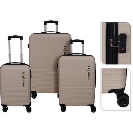 Sada cestovních kufrů Proworld KO-DG4700110 3ks béžová (4)