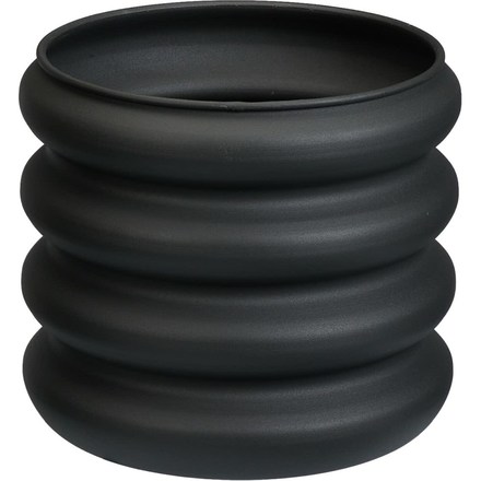 Sada květináčů ProGarden KO-FZ1002770 kulatých 3 ks tmavě šedá (1)