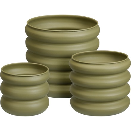 Sada květináčů ProGarden KO-FZ1002780 kulatých 3 ks světle zelená