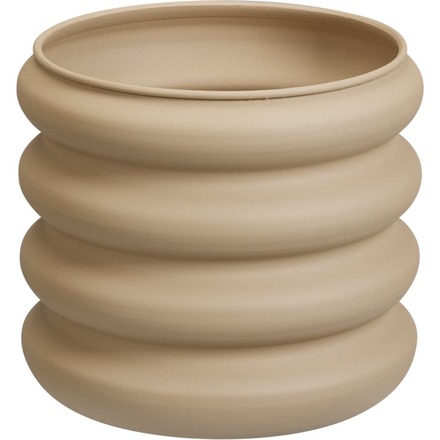 Sada květináčů ProGarden KO-FZ1002790 kulatých 3 ks světle hnědá (1)