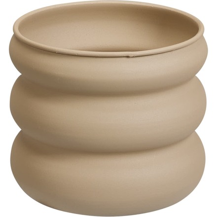 Sada květináčů ProGarden KO-FZ1002790 kulatých 3 ks světle hnědá (2)