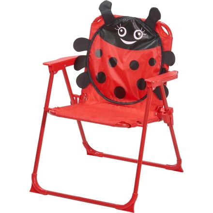 Zahradní nábytek ProGarden KO-FF1000120 dětský stůl, 2 židle + slunečník motiv berušky (2)