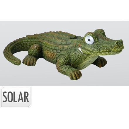 Zahradní dekorace ProGarden KO-795250680 krokodýl solární 18 cm (1)