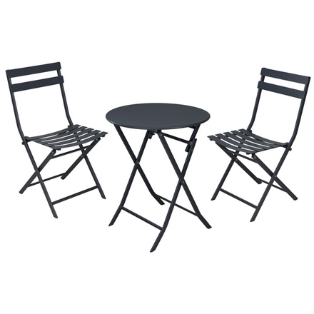 Zahradní nábytek ProGarden KO-FF2000030 sada stůl + 2 židle šedý