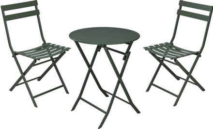 Zahradní nábytek ProGarden KO-FF2000020 sada stůl + 2 židle zelený