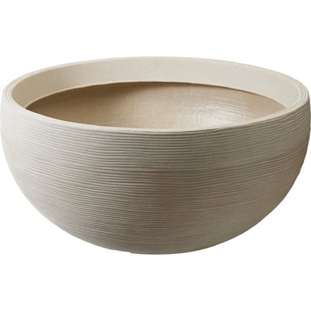 Květináč ProGarden KO-Y54203970 kulatý žebrovaný 60 x 27 cm písková
