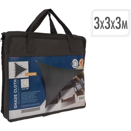 Stínící plachta ProGarden KO-C46400520 trojúhelník 3x3x3m šedá (2)