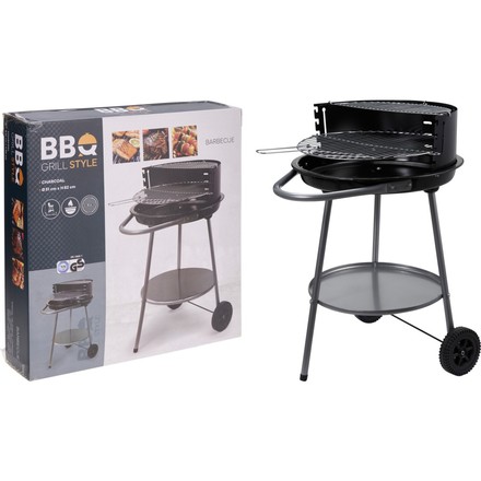 Gril na dřevěné uhlí Siaki KO-C83000580 na kolečkách 51 cm (1)