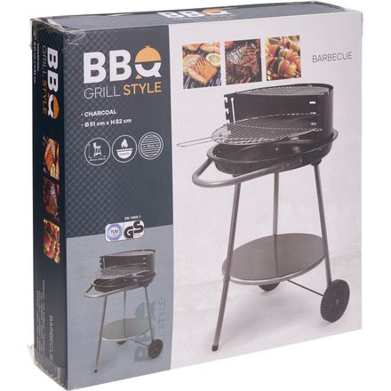 Gril na dřevěné uhlí Siaki KO-C83000580 na kolečkách 51 cm (2)