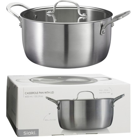 Kastrol Siaki KO-C85000410 nerez 25,5 cm s poklicí (1)