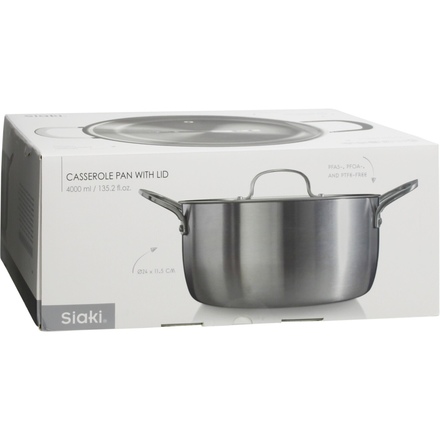 Kastrol Siaki KO-C85000410 nerez 25,5 cm s poklicí (2)