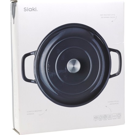 Pánev Siaki KO-C85000230 litinová s poklicí 30 cm šedá (3)