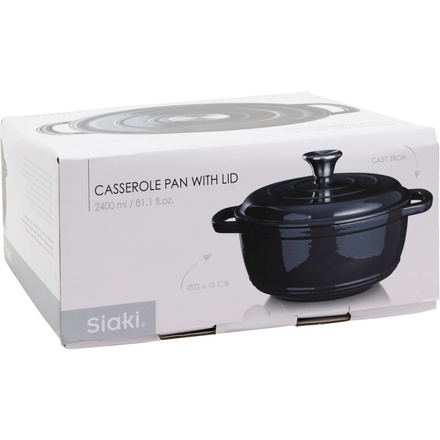 Pekáč Siaki KO-C85000200 litina 22 cm šedá (2)