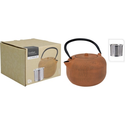Konvice na čaj Siaki KO-C82000020 ocelová 1000 ml hnědá (2)