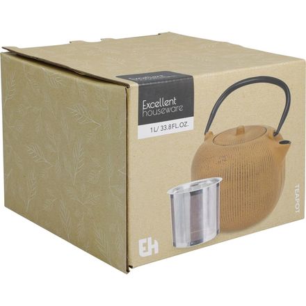 Konvice na čaj Siaki KO-C82000020 ocelová 1000 ml hnědá (3)