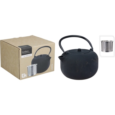Konvice na čaj Siaki KO-C82000010 ocelová 1000 ml černá (1)