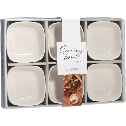 Miska na pochutiny Siaki KO-798000250ctve porcelán sada 6 ks čtverec (3)