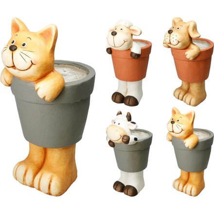 Květináč ProGarden KO-795251050ovce dekorativní ovce 25 x 21 x 42 cm (1)