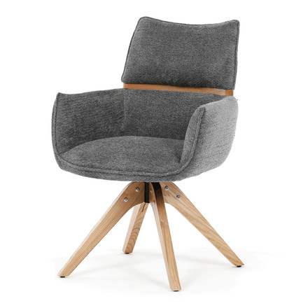 Moderní jídelní židle Autronic šedá, látka, DCH-D1348 GREY2
